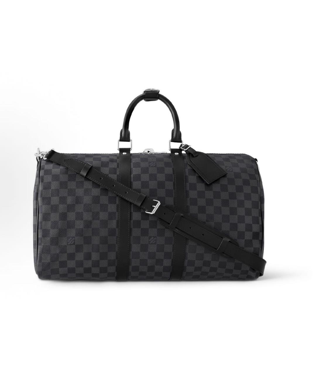 LOUIS VUITTON Антрацитовая дорожная/спортивная сумка, фото 9