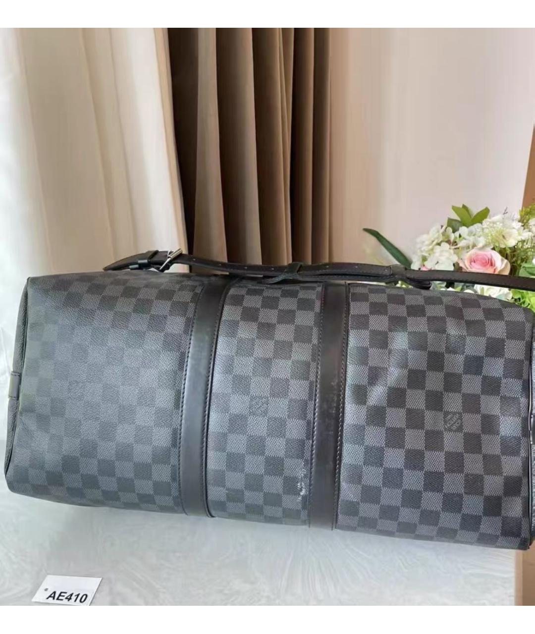LOUIS VUITTON Антрацитовая дорожная/спортивная сумка, фото 6