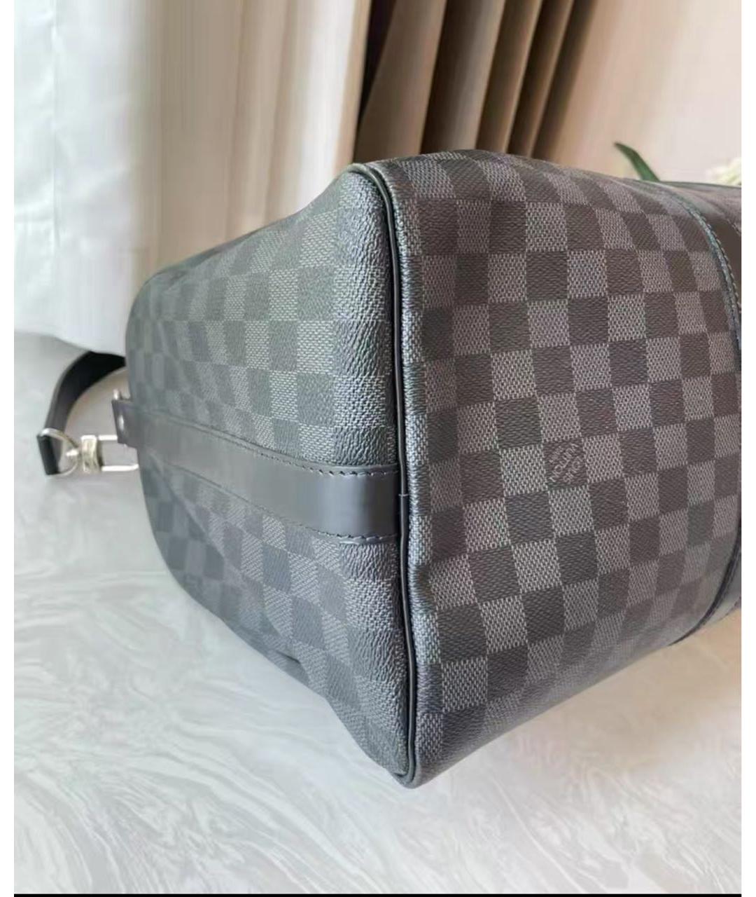 LOUIS VUITTON Антрацитовая дорожная/спортивная сумка, фото 7