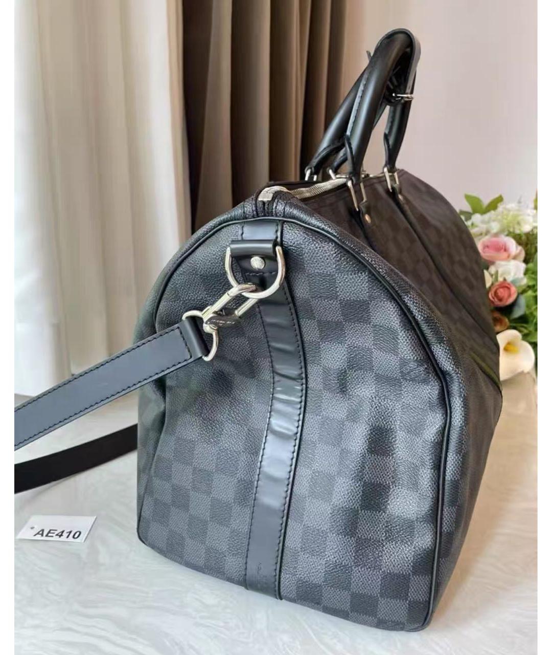LOUIS VUITTON Антрацитовая дорожная/спортивная сумка, фото 5