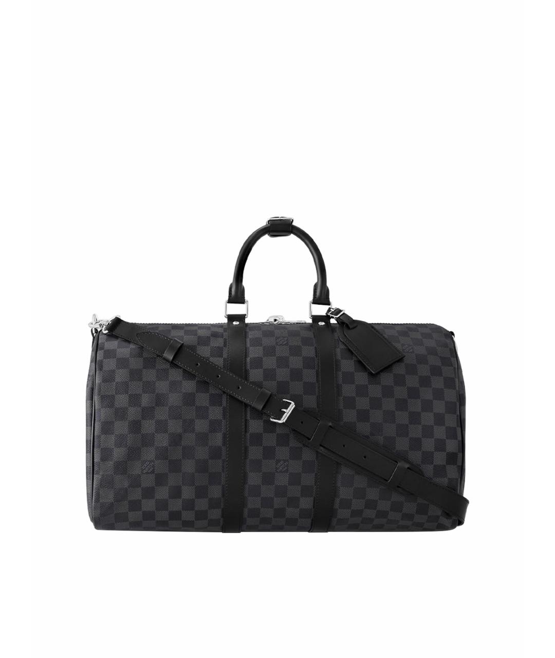 LOUIS VUITTON Антрацитовая дорожная/спортивная сумка, фото 1