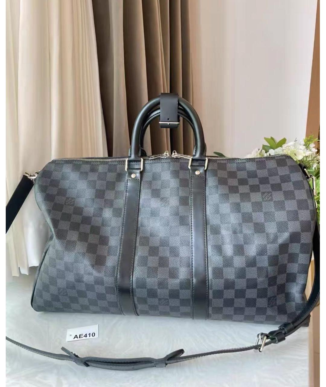LOUIS VUITTON Антрацитовая дорожная/спортивная сумка, фото 3