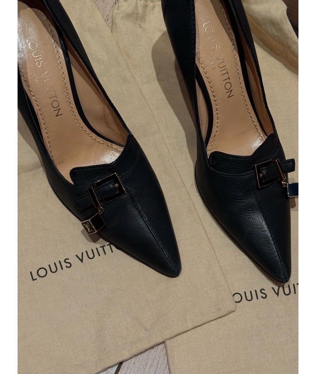 LOUIS VUITTON Черные кожаные туфли, фото 2