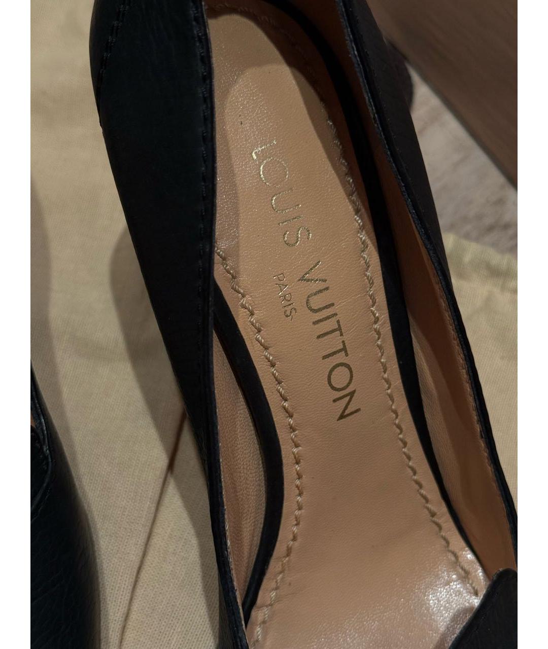 LOUIS VUITTON Черные кожаные туфли, фото 5