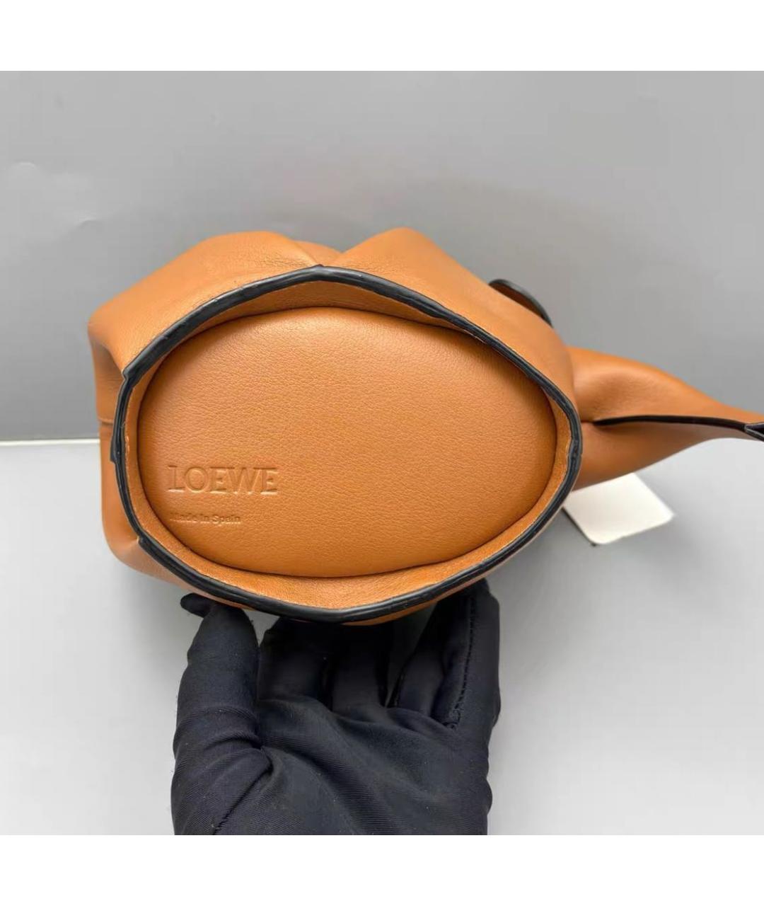 LOEWE Коричневая кожаная сумка через плечо, фото 6