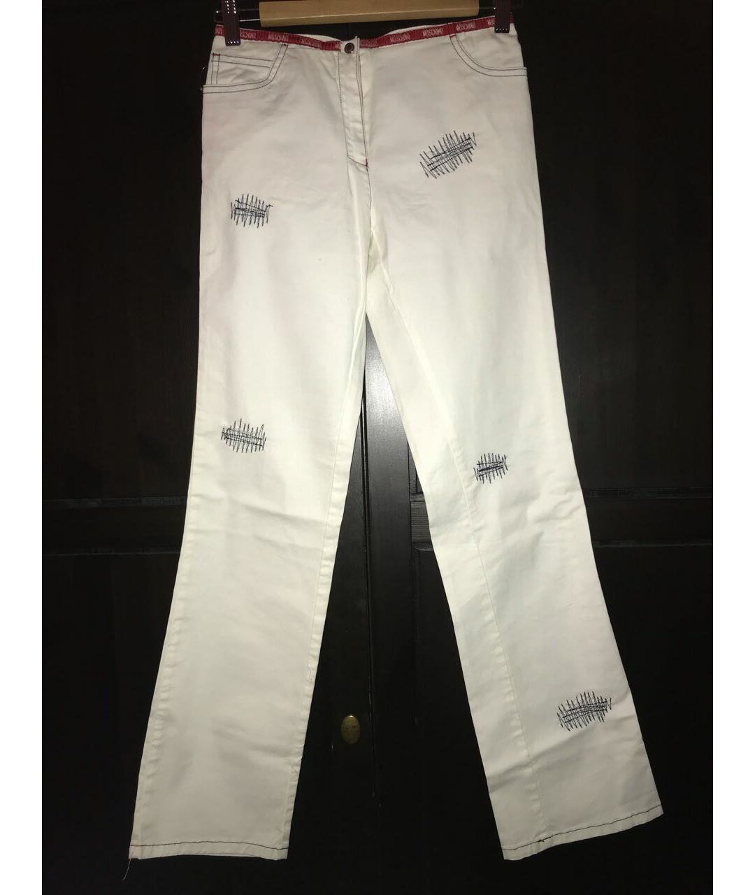 MOSCHINO Белые хлопковые детские джинсы, фото 8