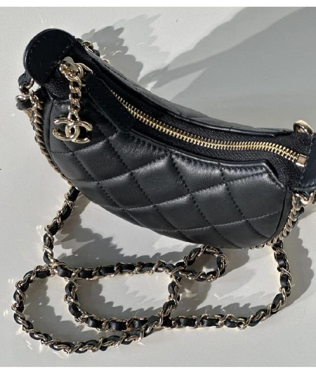 CHANEL Черная кожаная сумка через плечо, фото 3