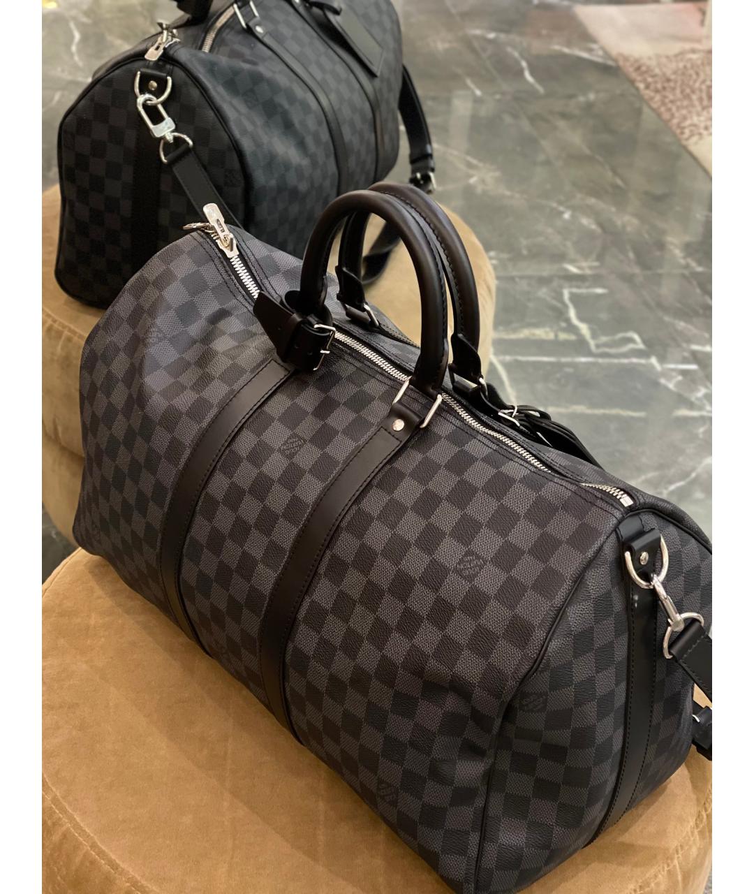 LOUIS VUITTON Черная дорожная/спортивная сумка, фото 2