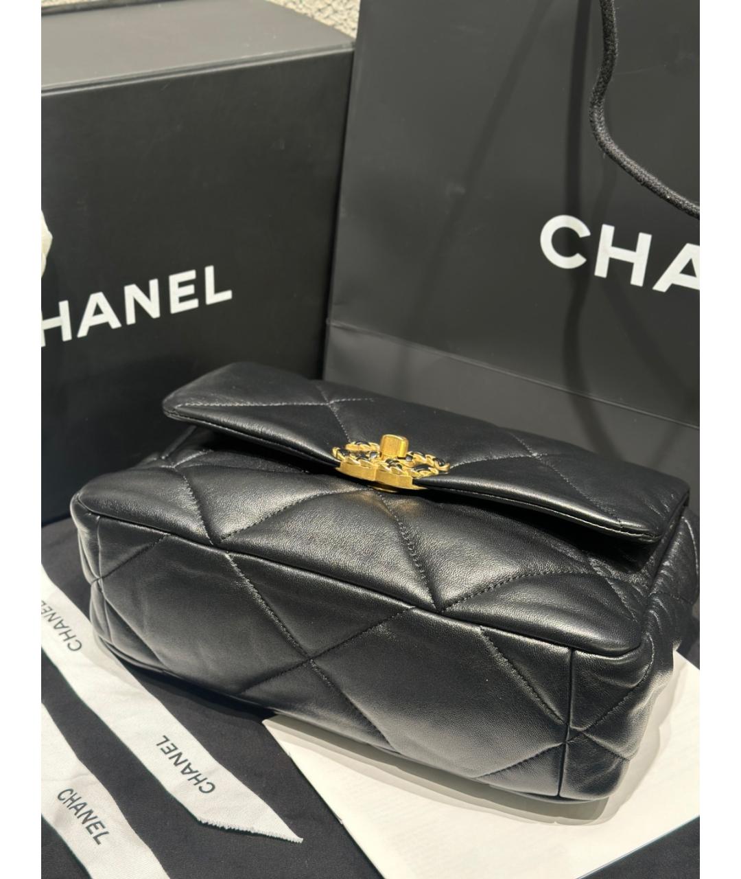 CHANEL Черная кожаная сумка через плечо, фото 5