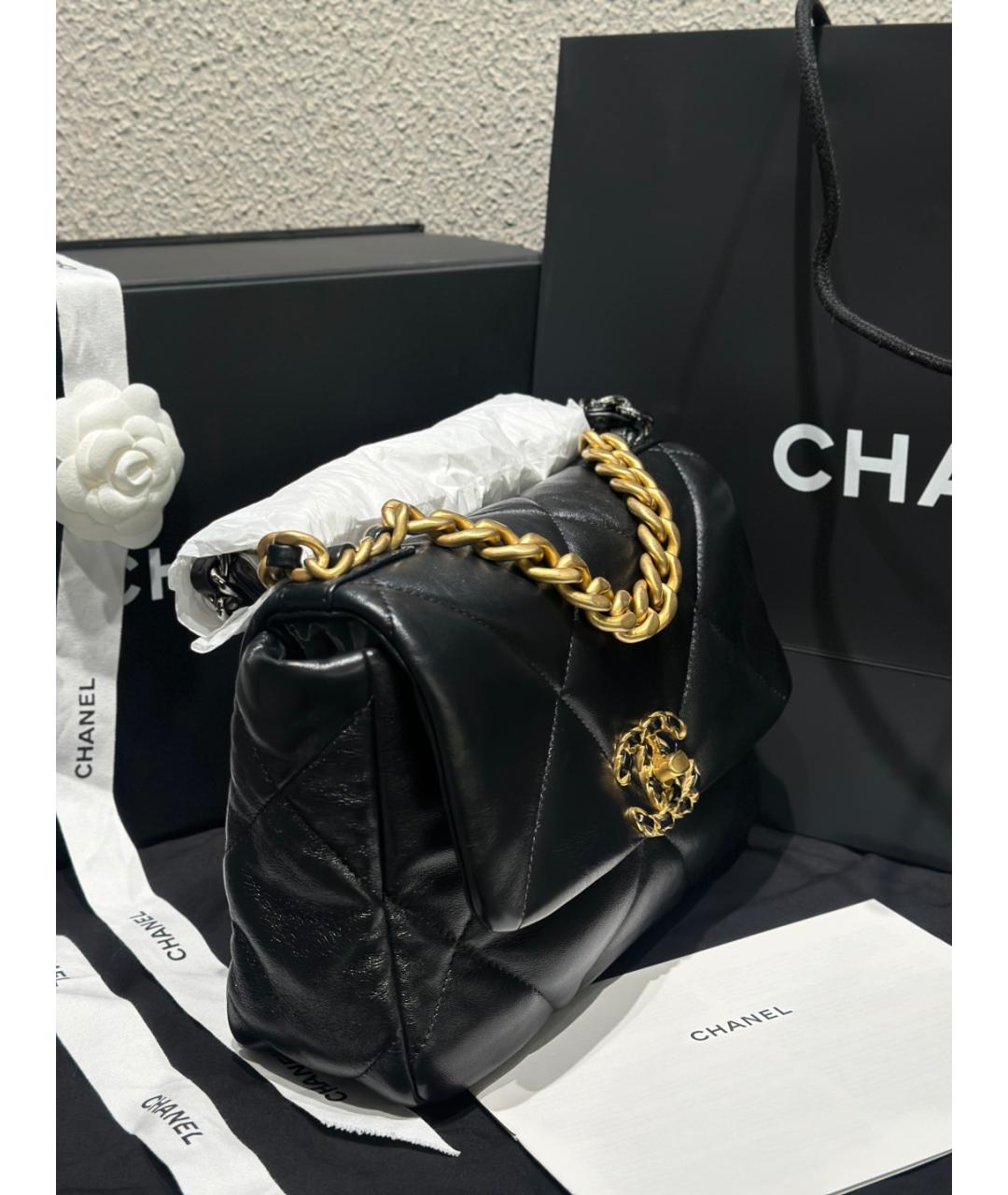 CHANEL Черная кожаная сумка через плечо, фото 3