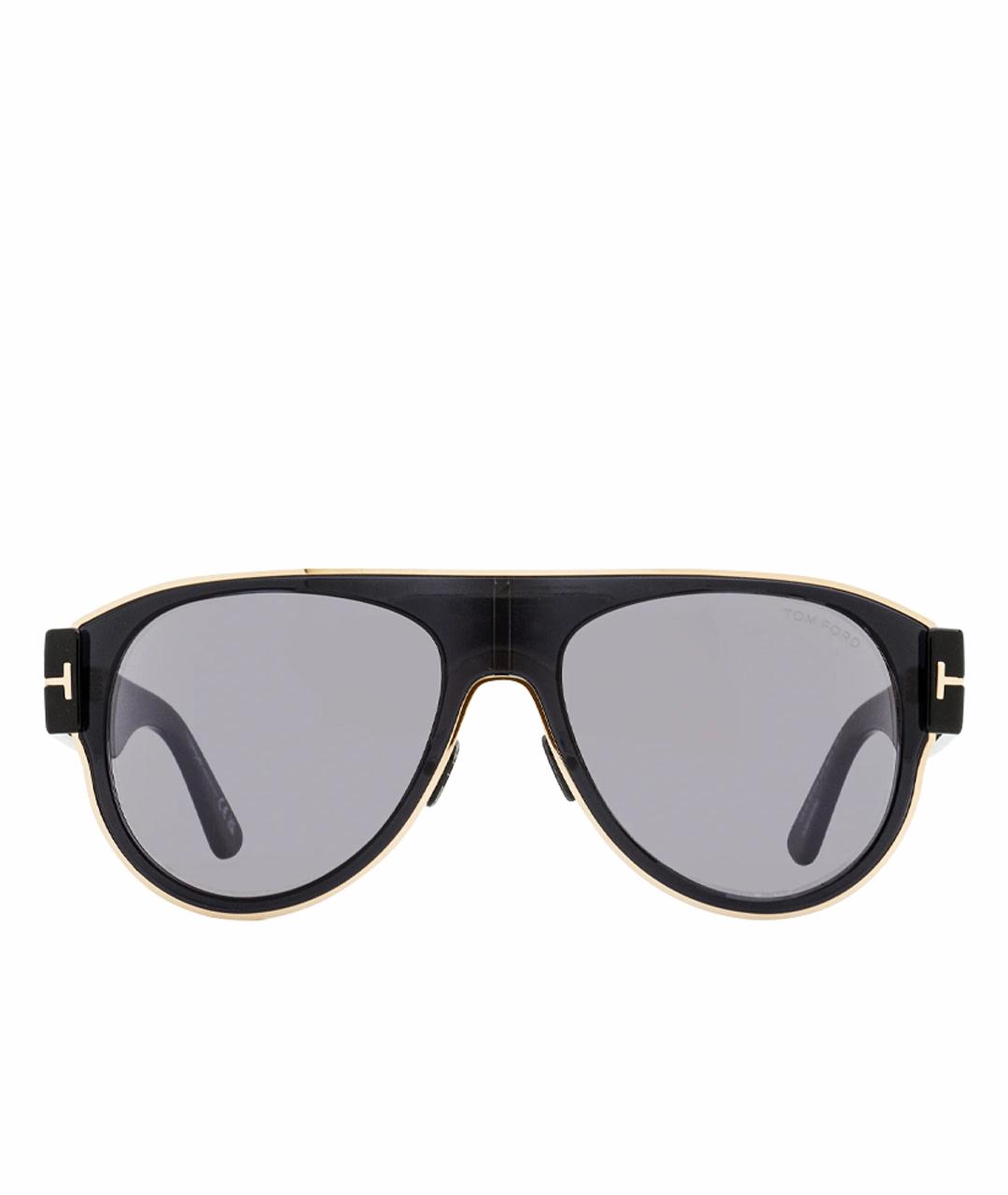 TOM FORD Черные пластиковые солнцезащитные очки, фото 1
