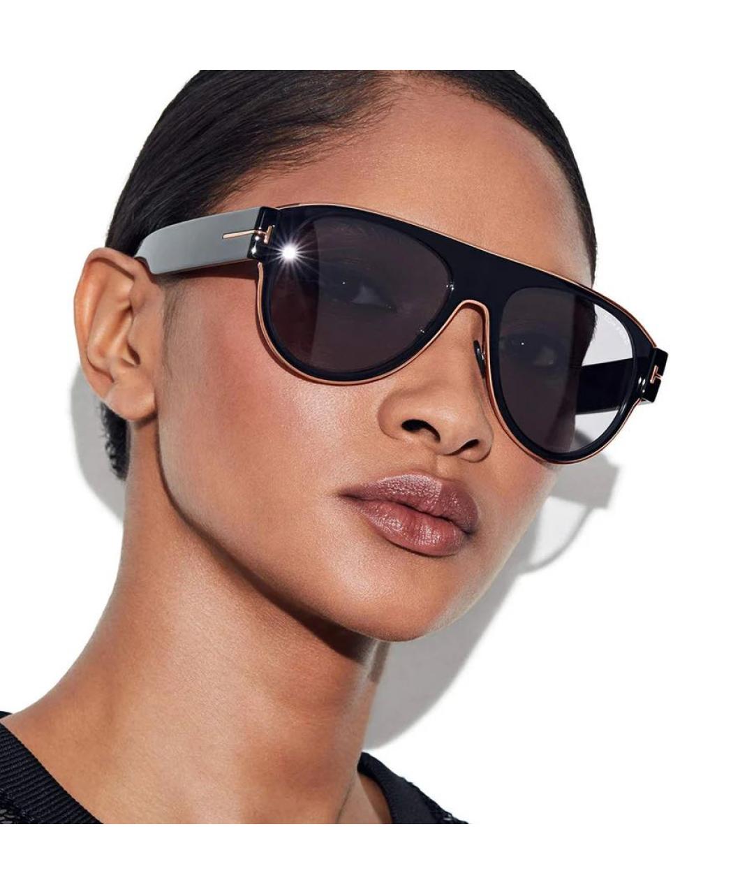 TOM FORD Черные пластиковые солнцезащитные очки, фото 2