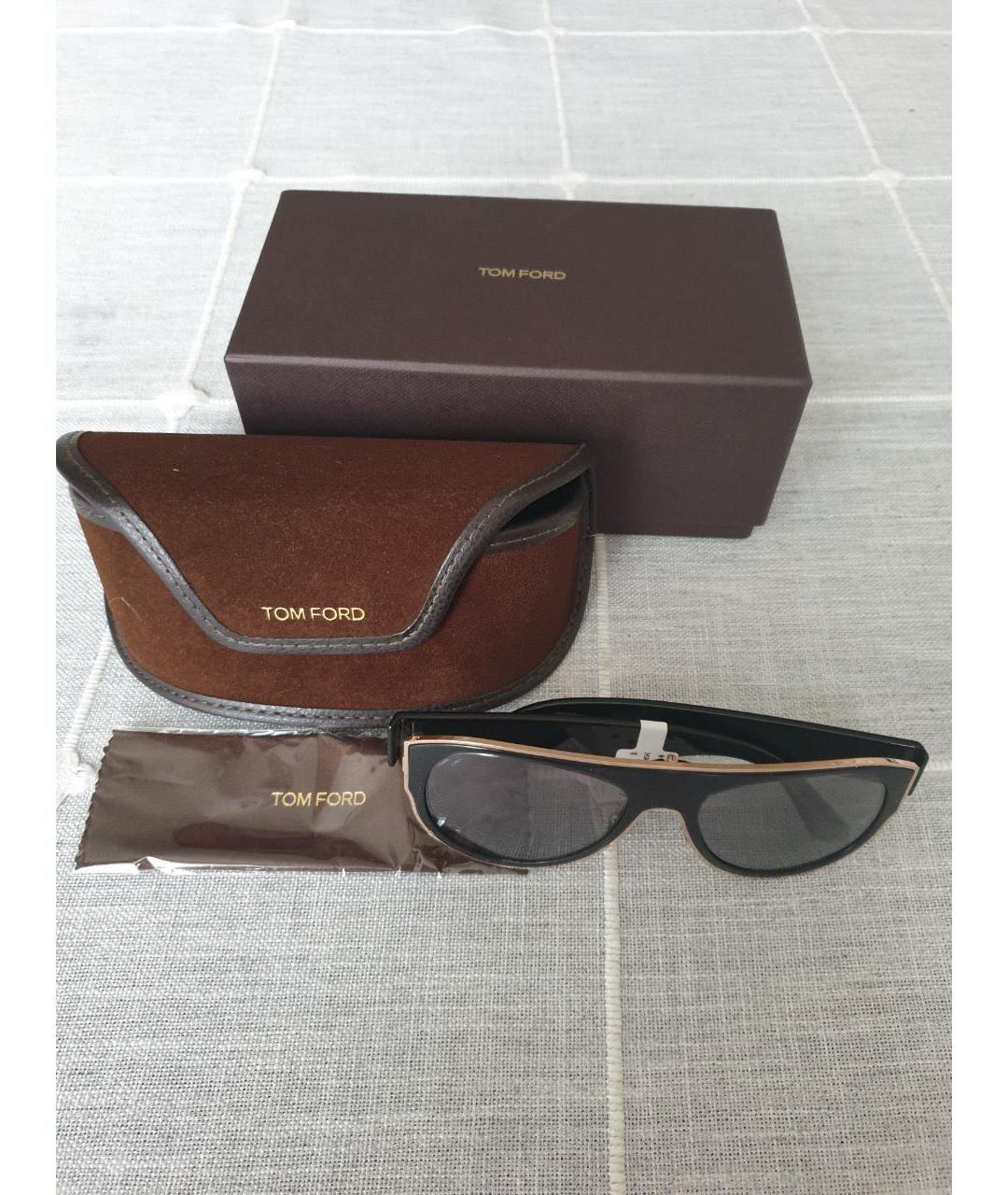 TOM FORD Черные пластиковые солнцезащитные очки, фото 4