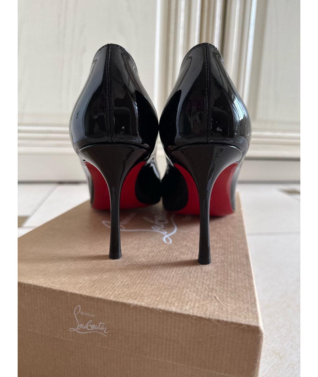 CHRISTIAN LOUBOUTIN Черные туфли из лакированной кожи, фото 4