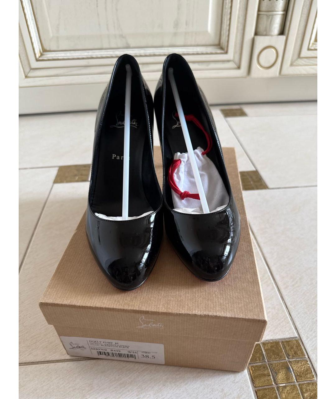 CHRISTIAN LOUBOUTIN Черные туфли из лакированной кожи, фото 2