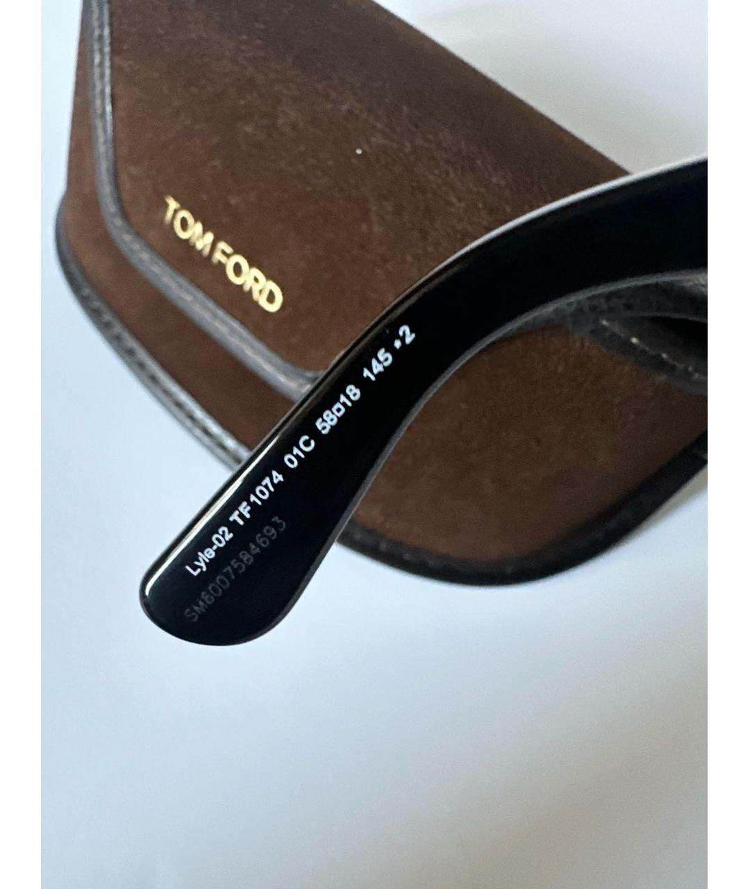 TOM FORD Черные пластиковые солнцезащитные очки, фото 8