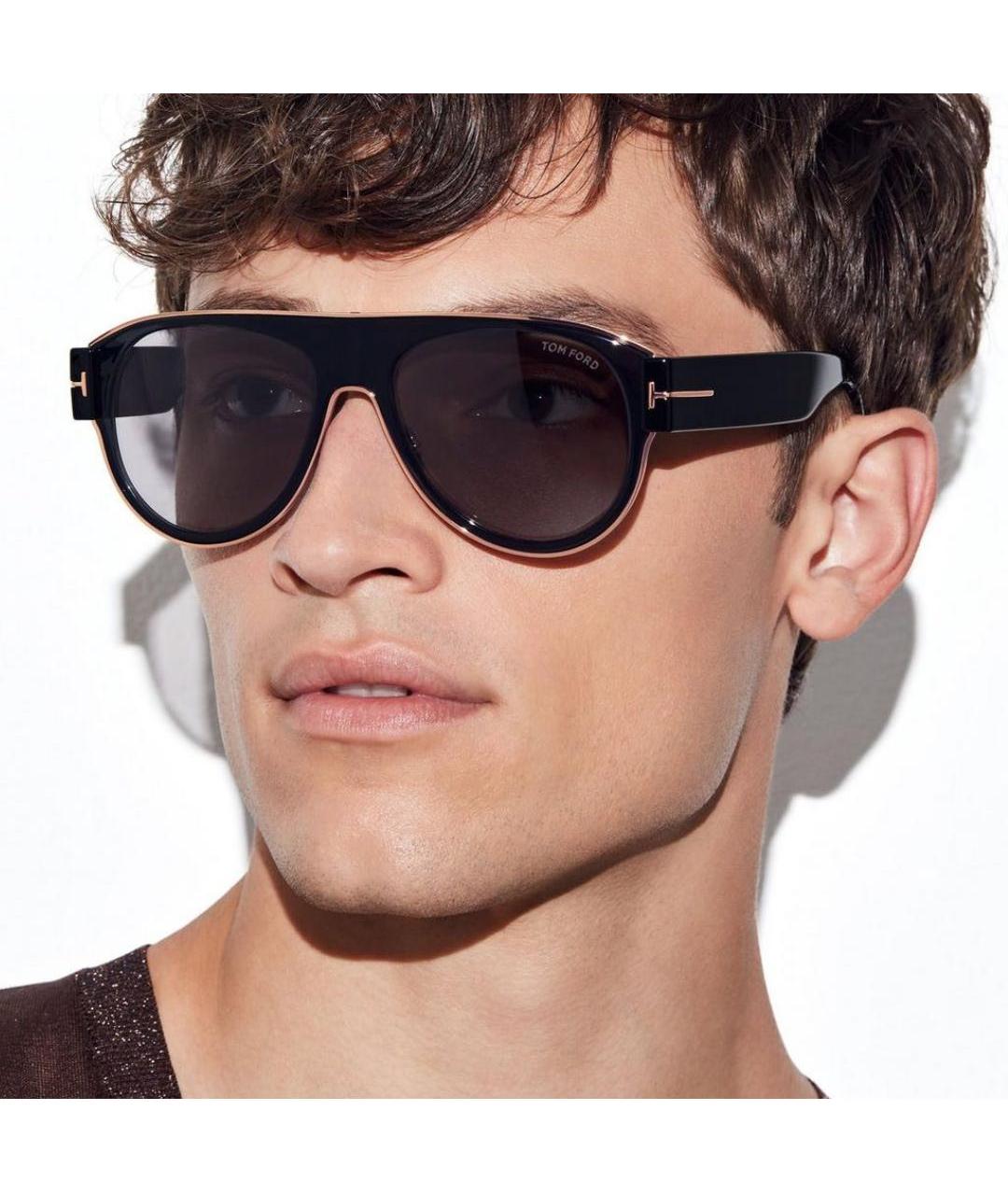 TOM FORD Черные пластиковые солнцезащитные очки, фото 2