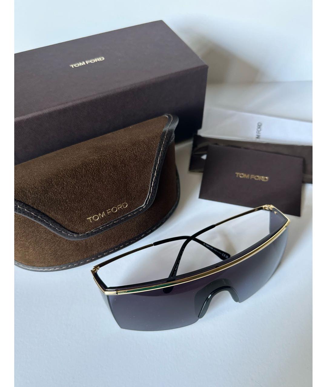 TOM FORD Серые металлические солнцезащитные очки, фото 6