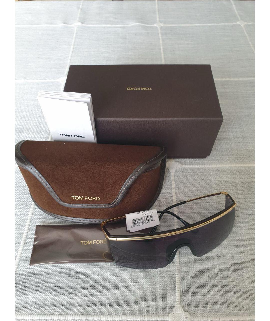 TOM FORD Серые металлические солнцезащитные очки, фото 3
