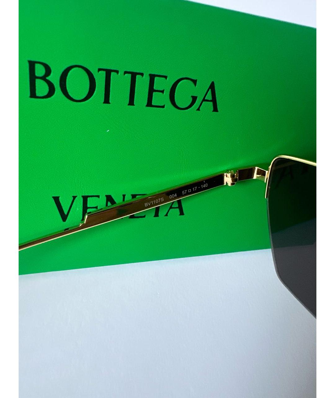 BOTTEGA VENETA Серые металлические солнцезащитные очки, фото 8