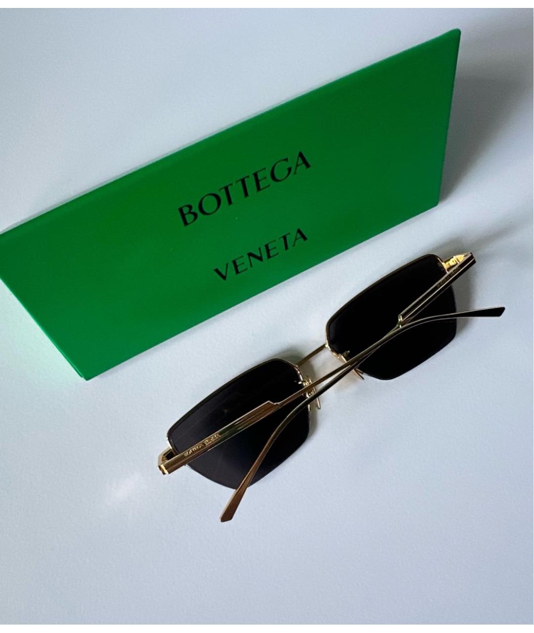 BOTTEGA VENETA Серые металлические солнцезащитные очки, фото 7