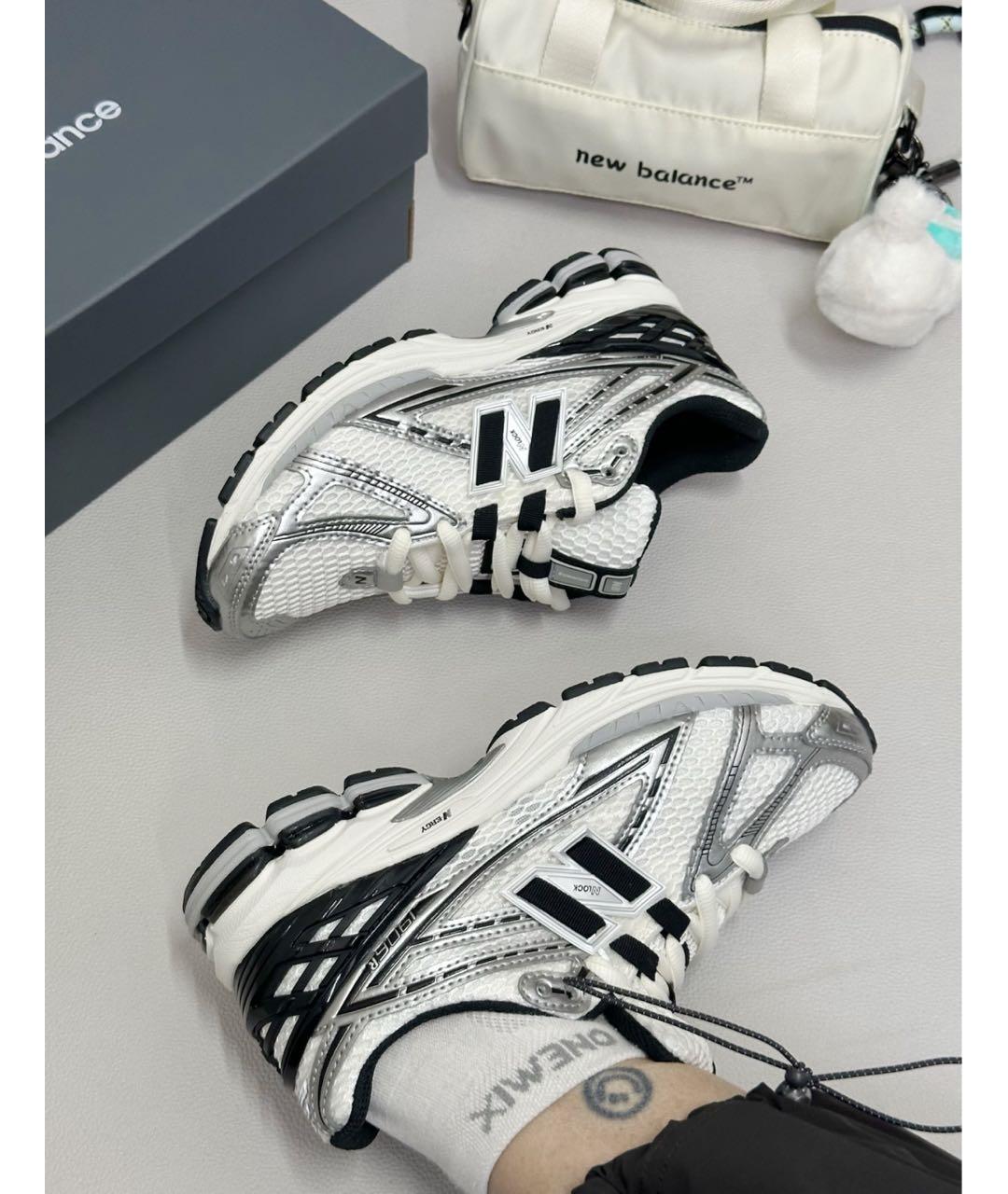 NEW BALANCE Белые текстильные низкие кроссовки / кеды, фото 4