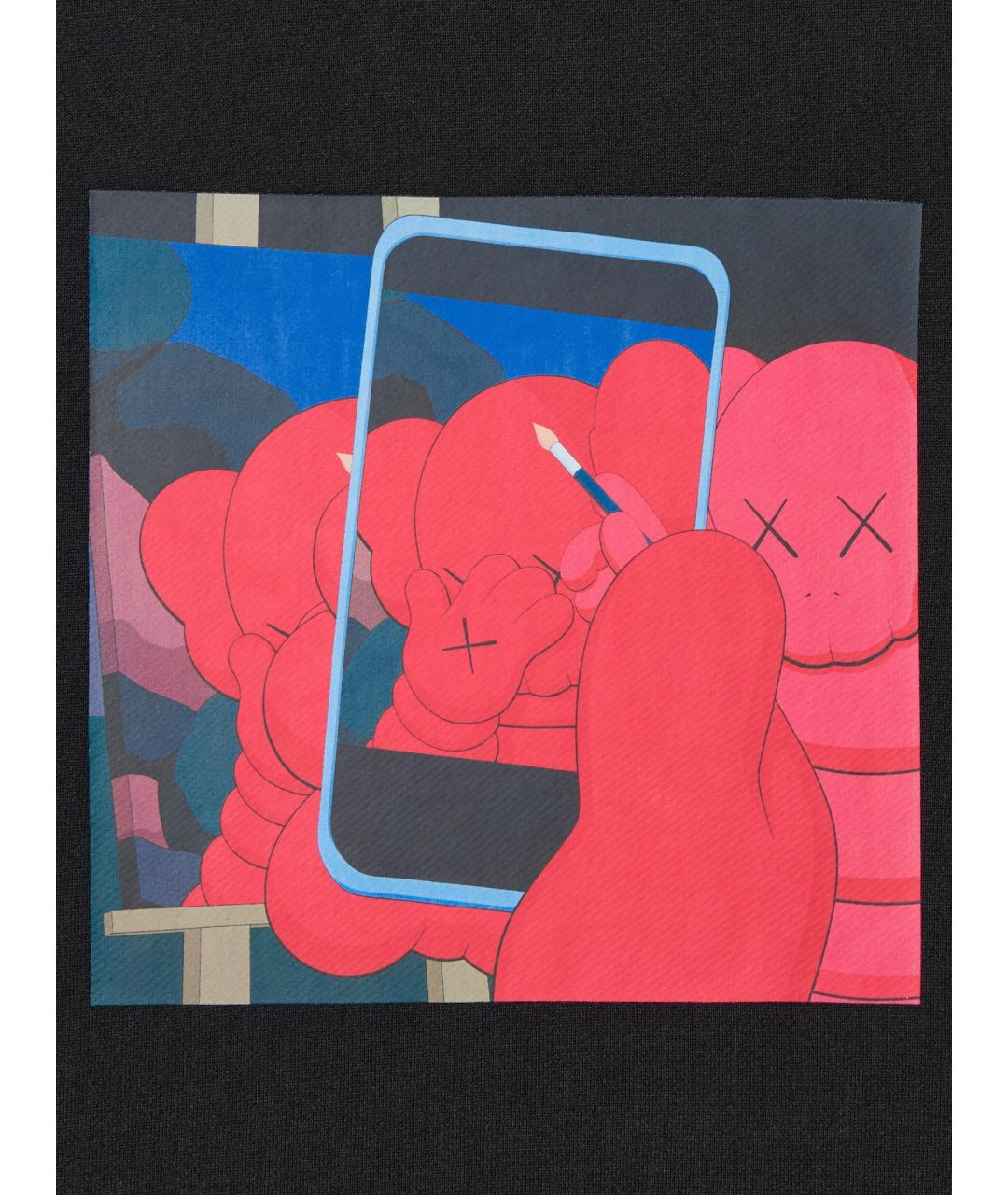KAWS Черный хлопковый спортивный костюм, фото 6