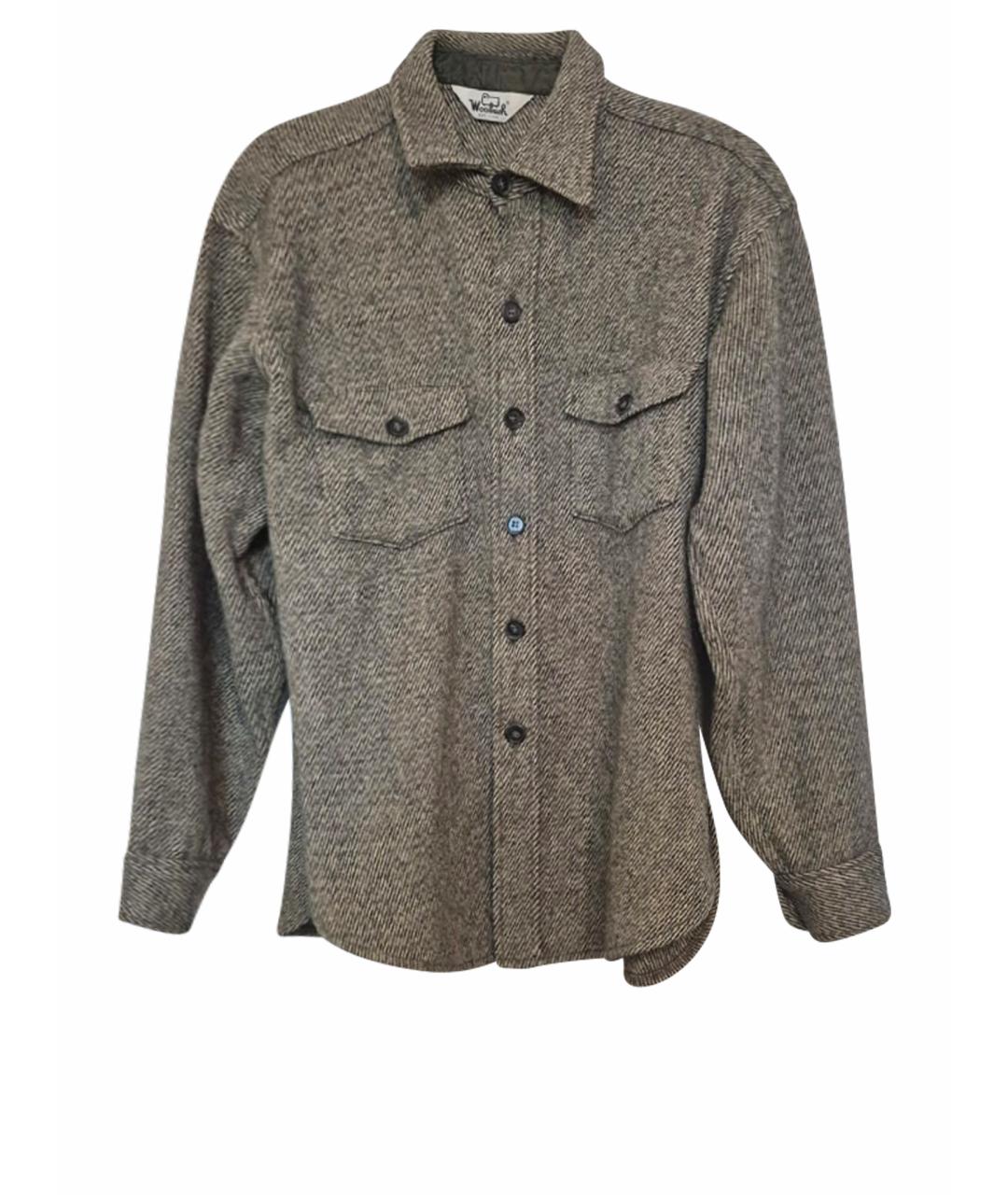 WOOLRICH Бежевая шерстяная кэжуал рубашка, фото 1