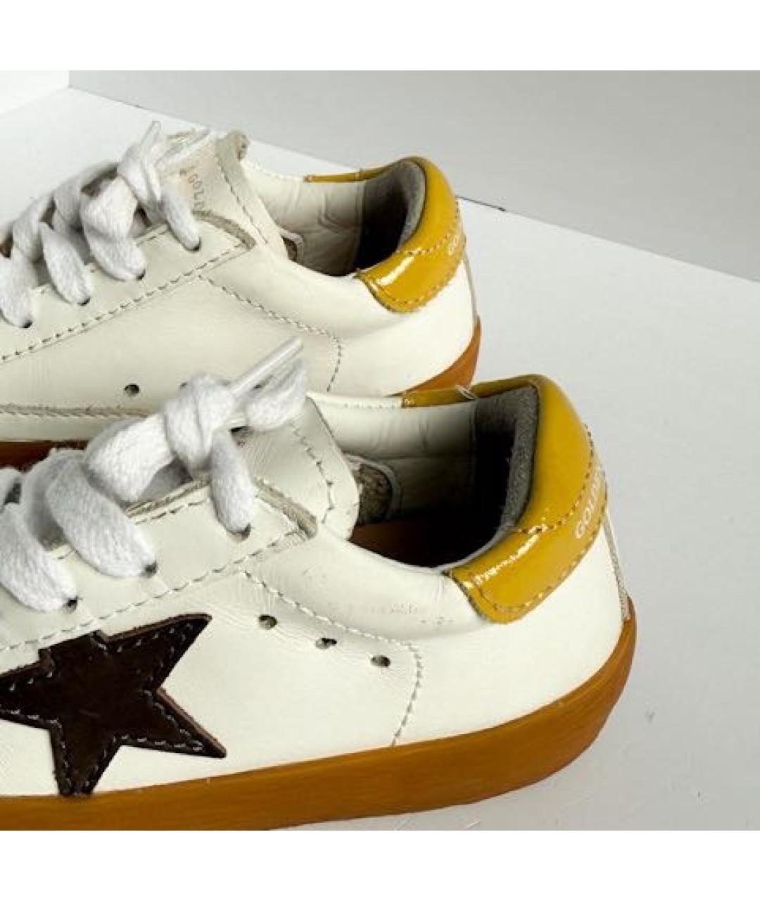 GOLDEN GOOSE DELUXE BRAND Белые кожаные кеды, фото 4