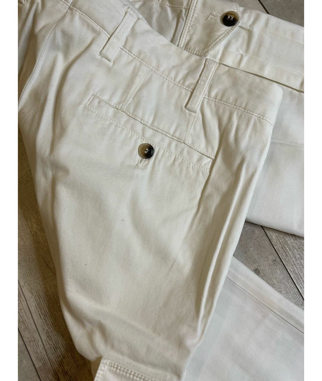CANALI Белые брюки чинос, фото 4
