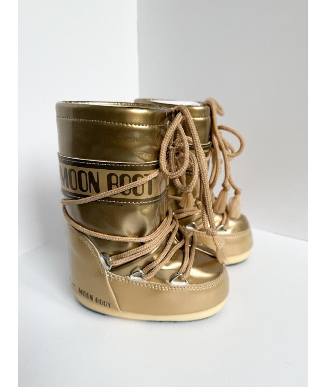 MOON BOOT Золотые сапоги, фото 5
