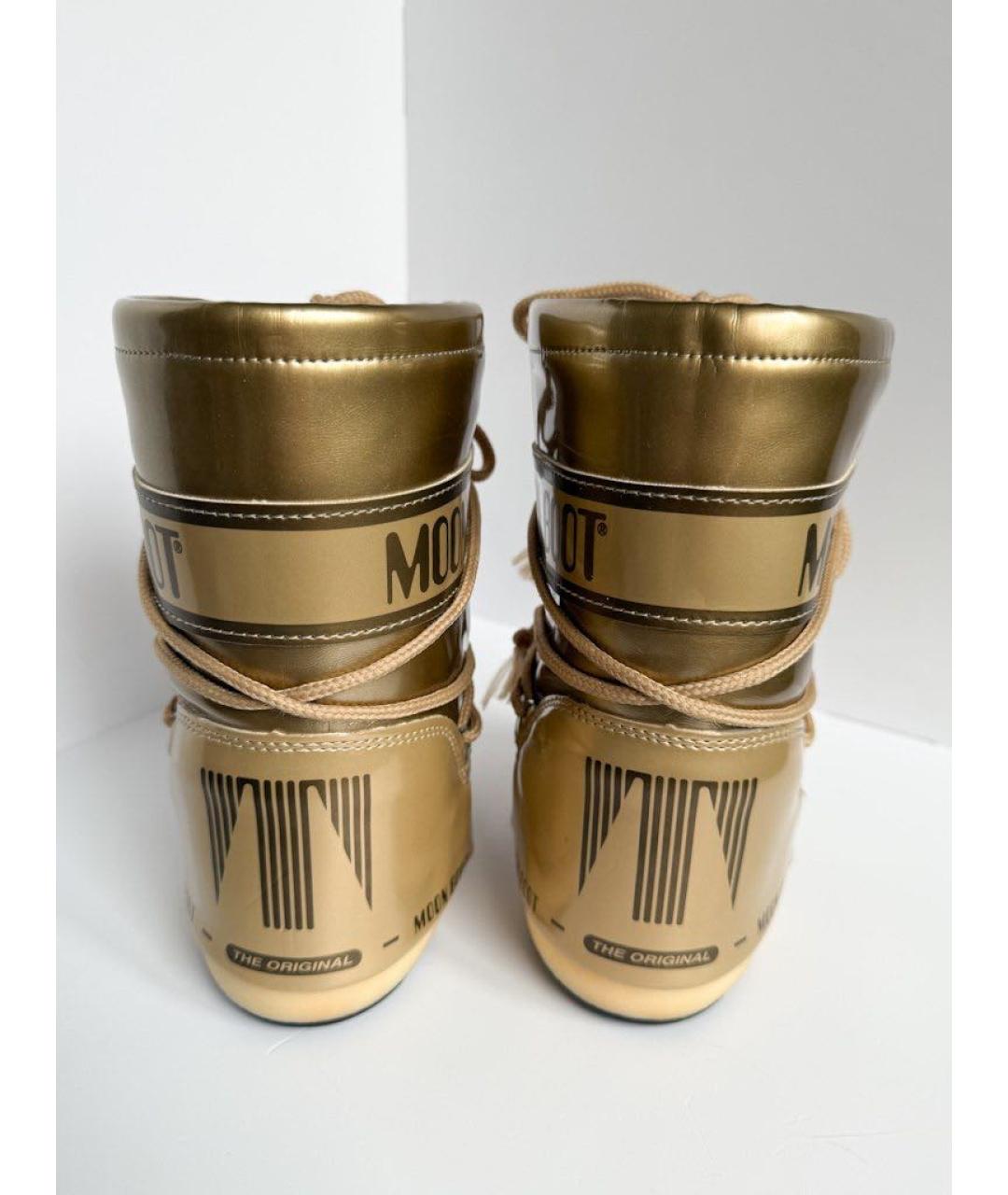 MOON BOOT Золотые сапоги, фото 4