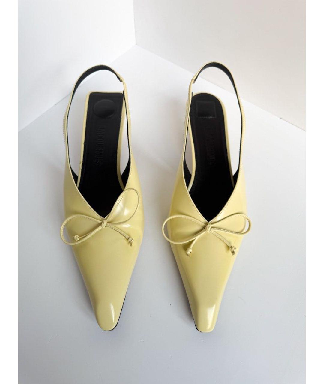 JACQUEMUS Желтые кожаные туфли, фото 3
