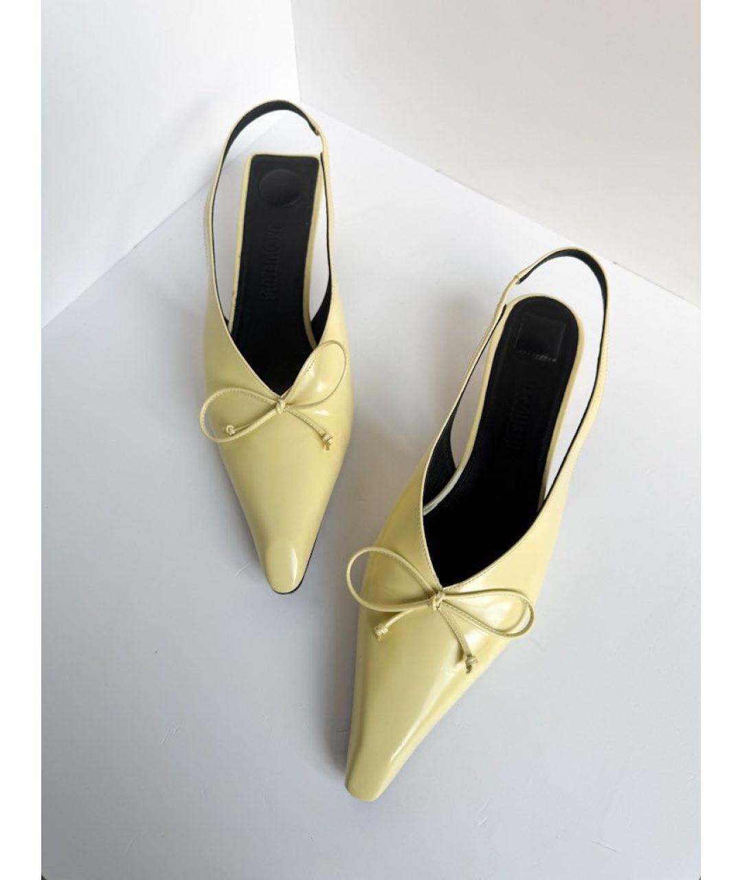 JACQUEMUS Желтые кожаные туфли, фото 2