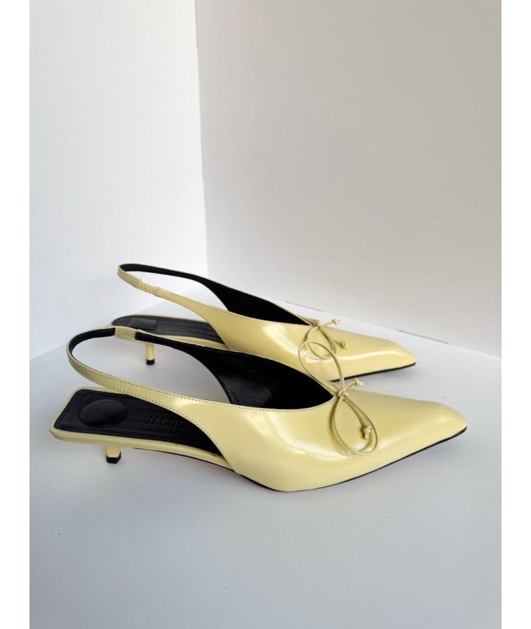 JACQUEMUS Желтые кожаные туфли, фото 6