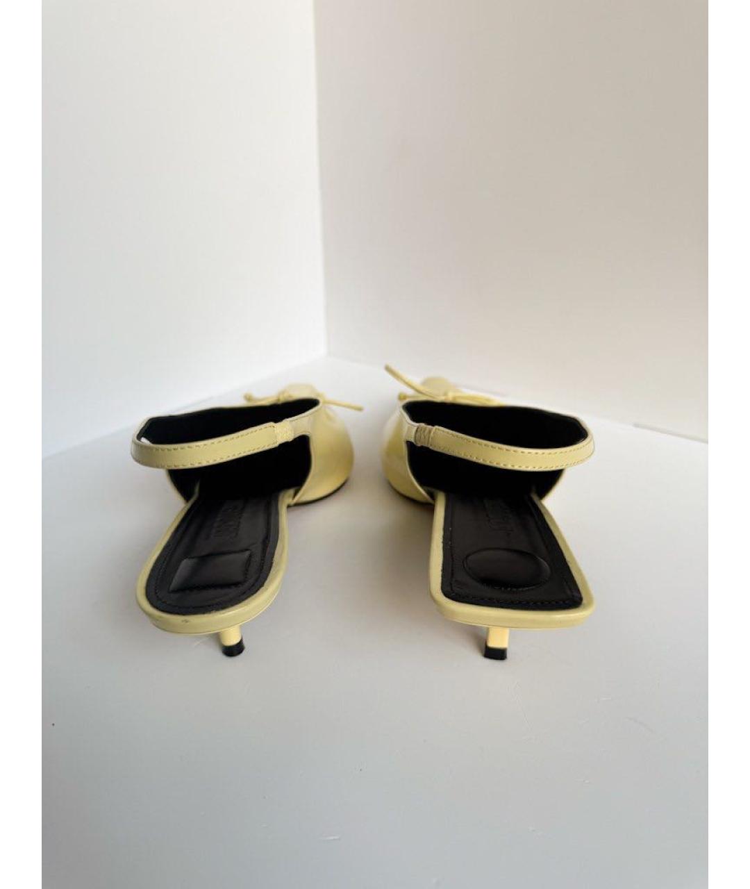 JACQUEMUS Желтые кожаные туфли, фото 4