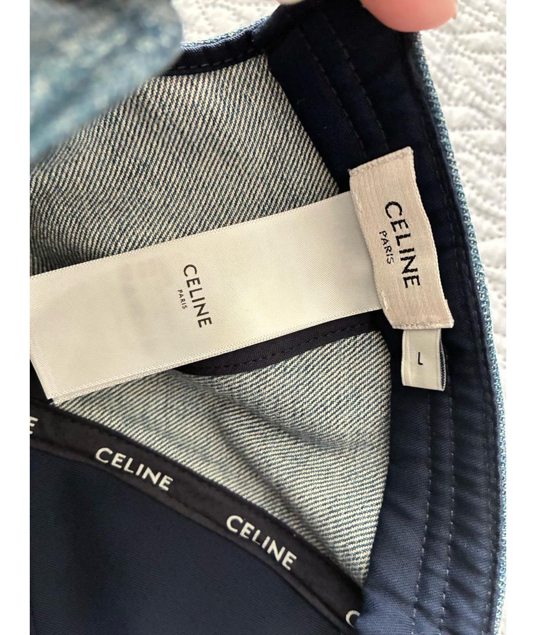 CELINE Синяя хлопковая кепка, фото 4
