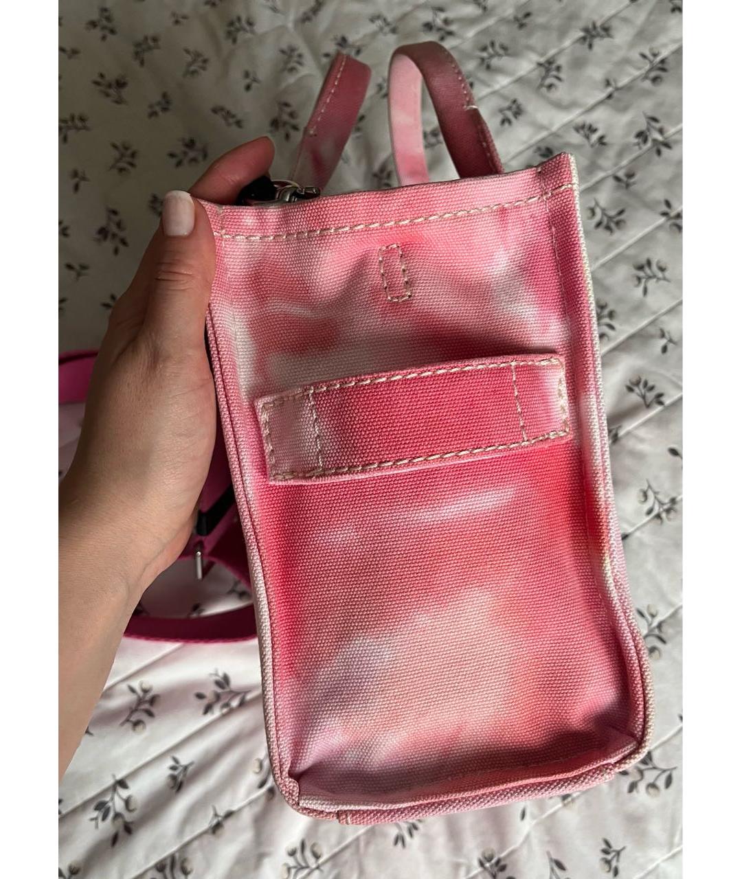 MARC JACOBS Розовая хлопковая сумка тоут, фото 4