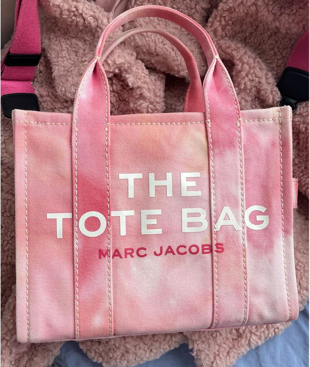 MARC JACOBS Розовая хлопковая сумка тоут, фото 2