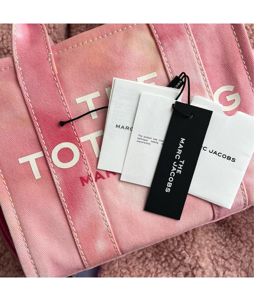 MARC JACOBS Розовая хлопковая сумка тоут, фото 3