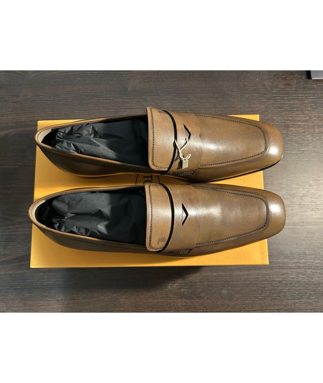 TOD'S Коричневые кожаные лоферы, фото 5