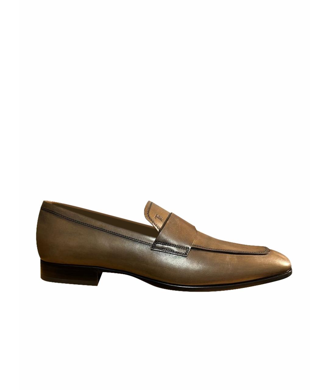 TOD'S Коричневые кожаные лоферы, фото 1