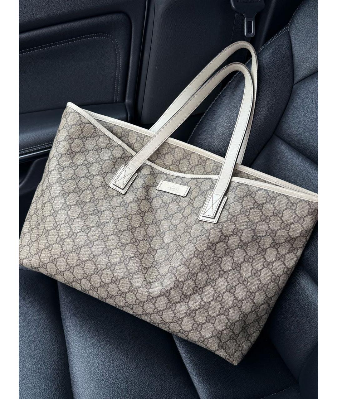 GUCCI Бежевая сумка тоут, фото 2