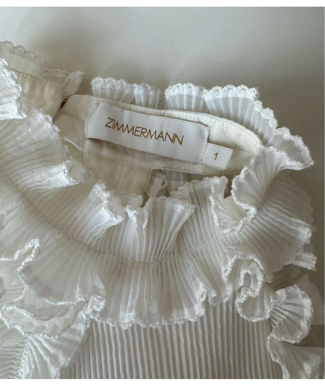 ZIMMERMANN Белое полиэстеровое коктейльное платье, фото 6