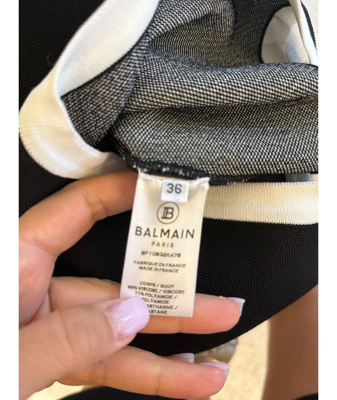 BALMAIN Черная майка, фото 3