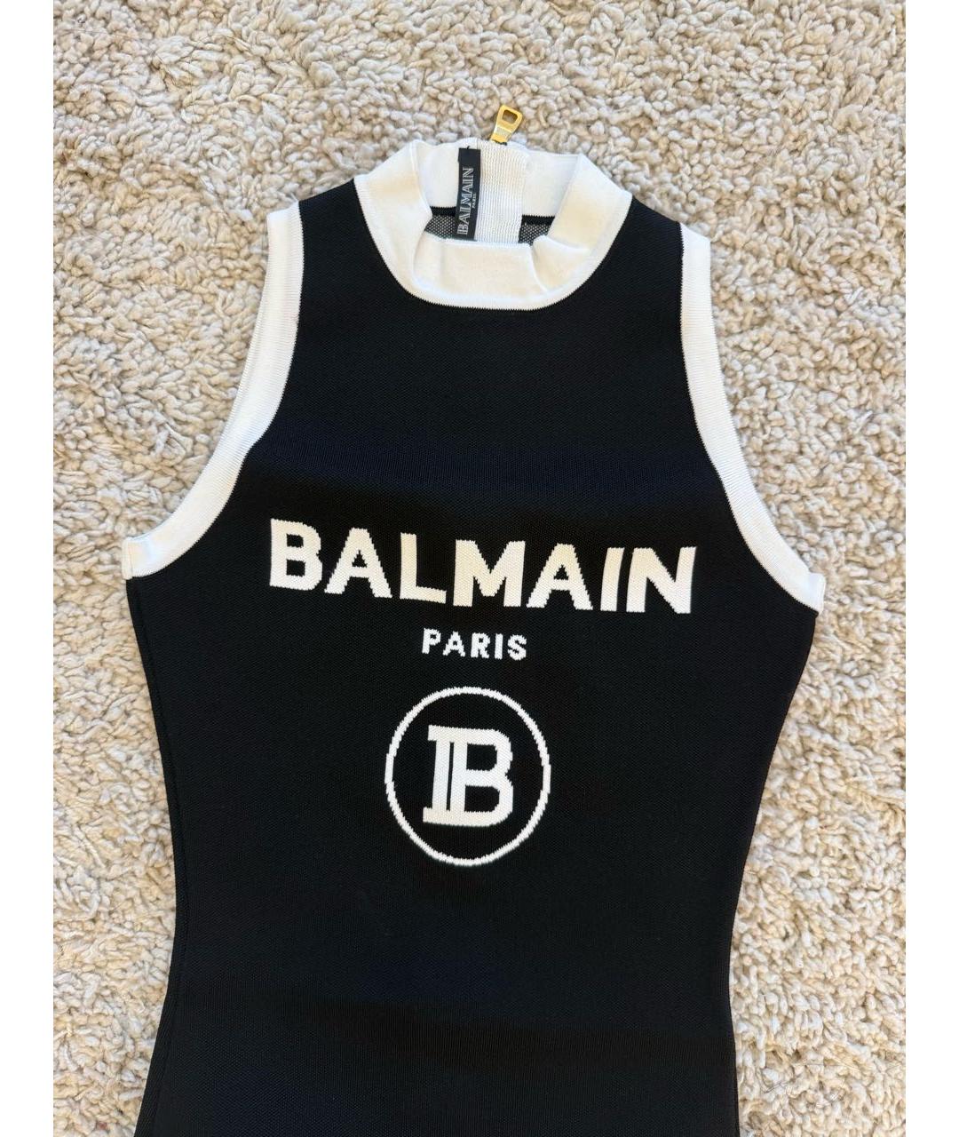 BALMAIN Черная майка, фото 2