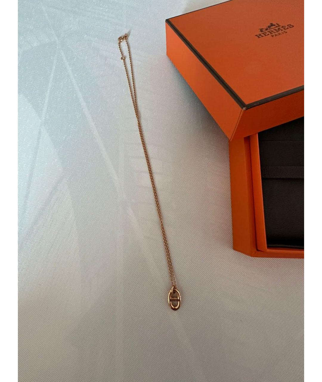 HERMES Золотая подвеска из розового золота, фото 3