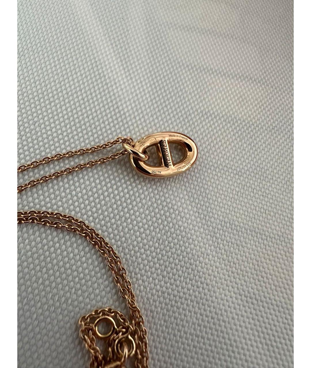 HERMES Золотая подвеска из розового золота, фото 8