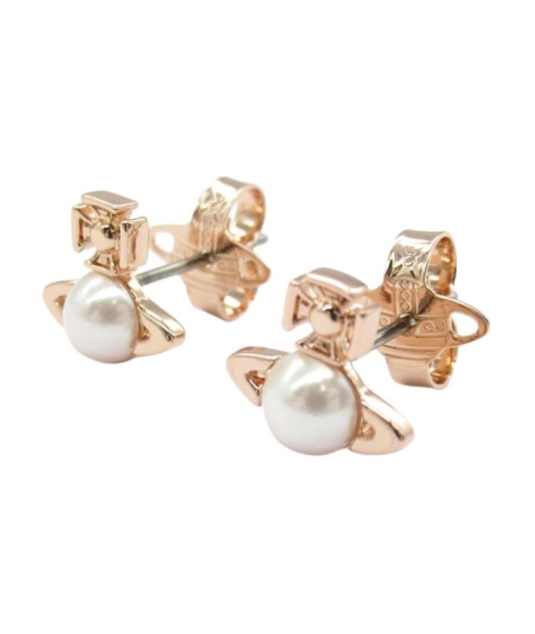 VIVIENNE WESTWOOD Золотые металлические серьги, фото 2