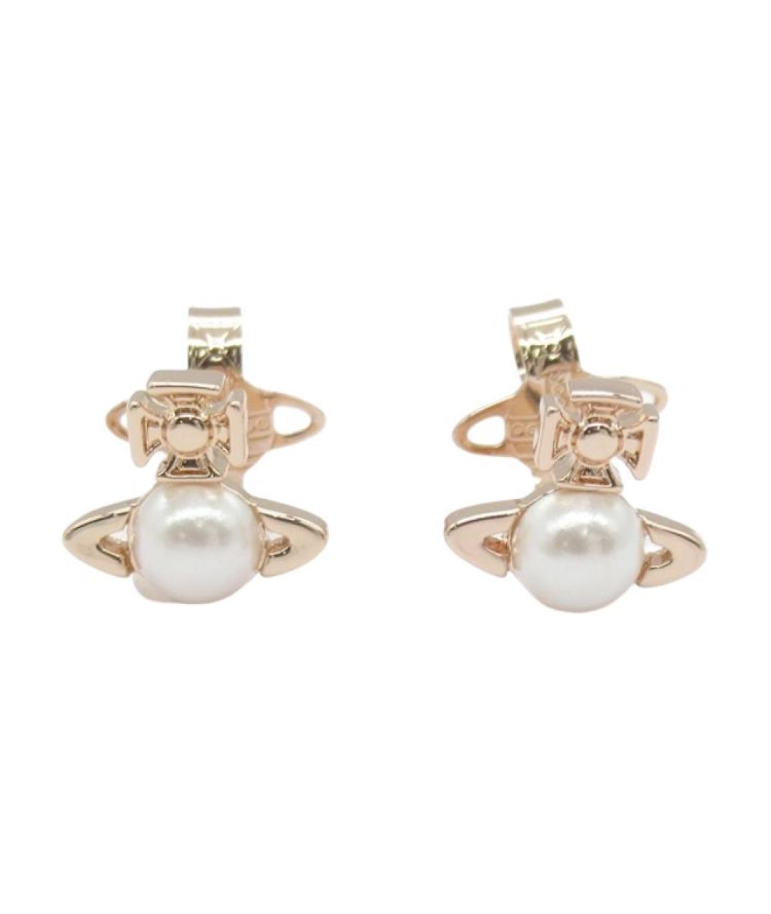 VIVIENNE WESTWOOD Золотые металлические серьги, фото 1